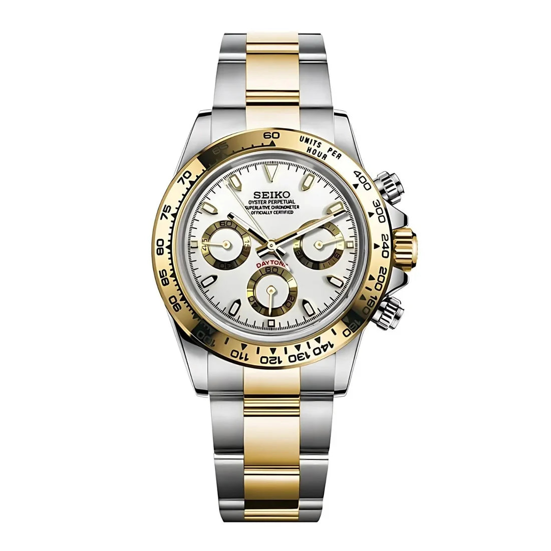 SEIKO MOD DAYTONA | WHITE GOLD